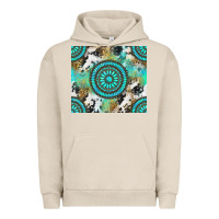 Pigment French Oak gemstone leopard cowhide Urban Hoodie - NancyCooperArtShop