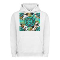 Pigment Lunar Rock gemstone leopard cowhide Urban Hoodie - NancyCooperArtShop