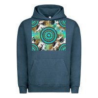 Pigment Midnight Navy gemstone leopard cowhide Urban Hoodie - NancyCooperArtShop