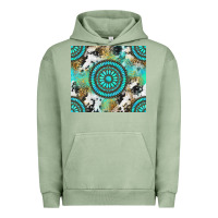 Pigment Oil Green gemstone leopard cowhide Urban Hoodie - NancyCooperArtShop