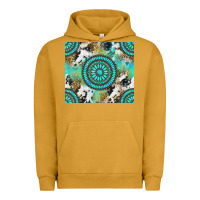 Pigment Peanut Butter gemstone leopard cowhide Urban Hoodie - NancyCooperArtShop