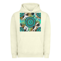 Pigment Pistachio gemstone leopard cowhide Urban Hoodie - NancyCooperArtShop