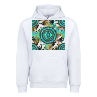 White gemstone leopard cowhide Urban Hoodie - NancyCooperArtShop