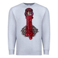Heather Grey gobble head Premium Sweatshirt - RanaPortraitStore