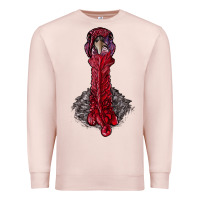 Pale Pink gobble head Premium Sweatshirt - RanaPortraitStore