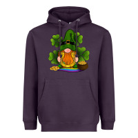 Plum st patricks day gnomes shamrock gold horseshoes rainbow Heavyweight Hoodie - RanaPortraitStore