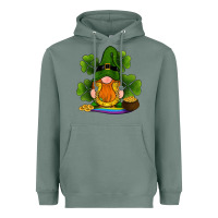 Sage st patricks day gnomes shamrock gold horseshoes rainbow Heavyweight Hoodie - RanaPortraitStore
