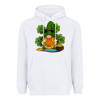 White st patricks day gnomes shamrock gold horseshoes rainbow Heavyweight Hoodie - RanaPortraitStore