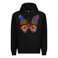 Black 4th of july butterfly Premium Hoodie - BundleAndBundleShop