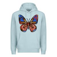 Blue Mist 4th of july butterfly Premium Hoodie - BundleAndBundleShop