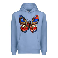 Colony Blue 4th of july butterfly Premium Hoodie - BundleAndBundleShop
