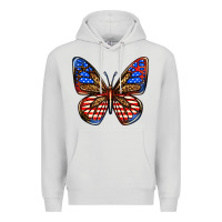Dove Grey 4th of july butterfly Premium Hoodie - BundleAndBundleShop