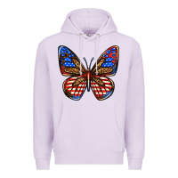Lilac 4th of july butterfly Premium Hoodie - BundleAndBundleShop