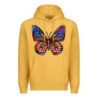 Mustard 4th of july butterfly Premium Hoodie - BundleAndBundleShop