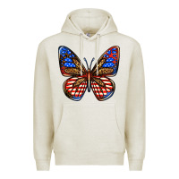 Oatmeal Heather 4th of july butterfly Premium Hoodie - BundleAndBundleShop