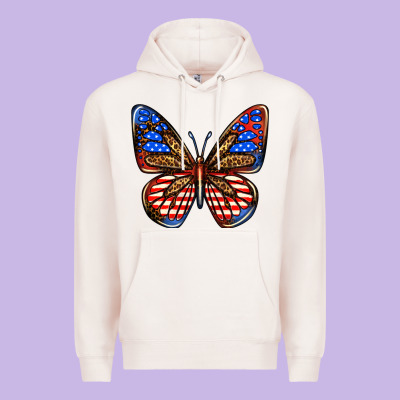 4th Of July Butterfly Premium Hoodie Designed By Bundleandbundleshop