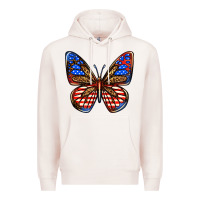 Pale Pink 4th of july butterfly Premium Hoodie - BundleAndBundleShop