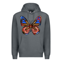 Rock 4th of july butterfly Premium Hoodie - BundleAndBundleShop