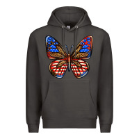 Smoke 4th of july butterfly Premium Hoodie - BundleAndBundleShop
