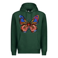 Sports Green 4th of july butterfly Premium Hoodie - BundleAndBundleShop