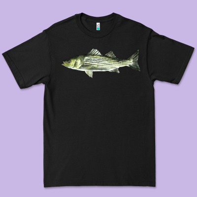 Striped Bass Premium Tee Designed By Lillyallendesigns