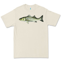 Bone Striped Bass Premium Tee - LillyAllenDesigns