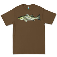 Cacao Striped Bass Premium Tee - LillyAllenDesigns