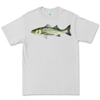 Dove Grey Striped Bass Premium Tee - LillyAllenDesigns