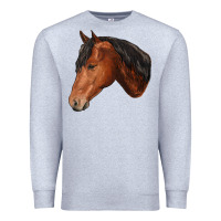 Heather Grey horse Premium Sweatshirt - RanaPortraitStore