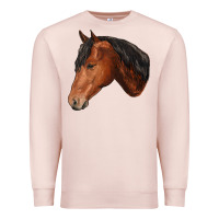 Pale Pink horse Premium Sweatshirt - RanaPortraitStore
