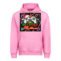 Fuchsia Pink gamer merry christmas Urban Hoodie - NancyCooperArtShop