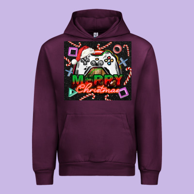 Gamer Merry Christmas Urban Hoodie Designed By Nancycooperartshop