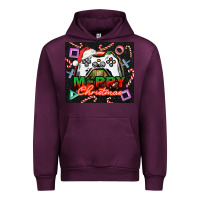 Mauve Wine gamer merry christmas Urban Hoodie - NancyCooperArtShop