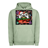Pigment Oil Green gamer merry christmas Urban Hoodie - NancyCooperArtShop