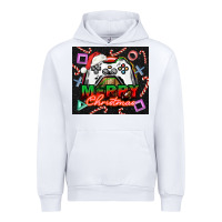White gamer merry christmas Urban Hoodie - NancyCooperArtShop