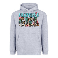 Heather Grey mama s girl Heavyweight Hoodie - Zillion Design Studio
