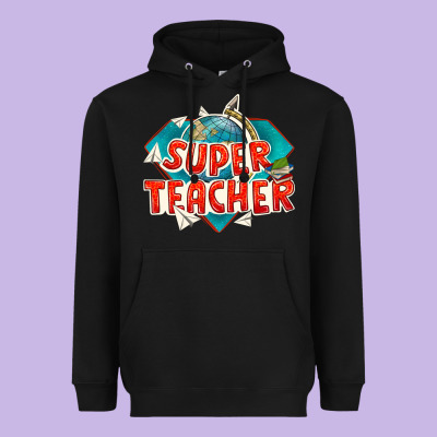 Super Teacher Heavyweight Hoodie Designed By Texasbilliewilder
