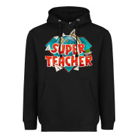Black super teacher Heavyweight Hoodie - texasbilliewilder