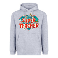 Heather Grey super teacher Heavyweight Hoodie - texasbilliewilder