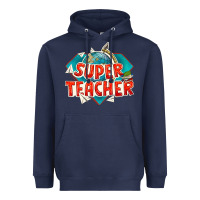 Navy super teacher Heavyweight Hoodie - texasbilliewilder