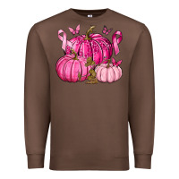 Chestnut Breast Cancer We Wear Pink with Pumpkin and Ribbon Premium Sweatshirt - texasbilliewilder