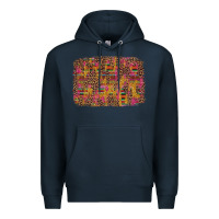 Navy cinco de mayo leopard glitter Premium Hoodie - Artiststas