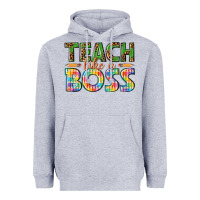 Heather Grey teach like a boss Heavyweight Hoodie - texasbilliewilder