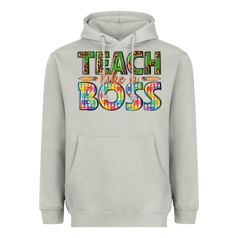 Teach Like A Boss Heavyweight Hoodie by texasbilliewilder | Teevron