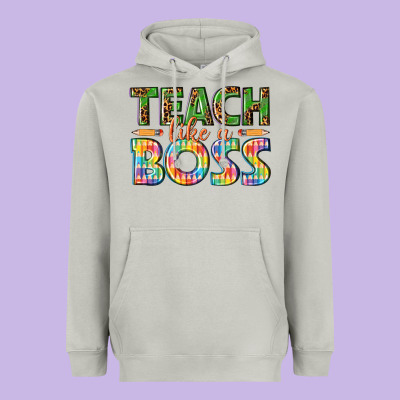 Teach Like A Boss Heavyweight Hoodie Designed By Texasbilliewilder