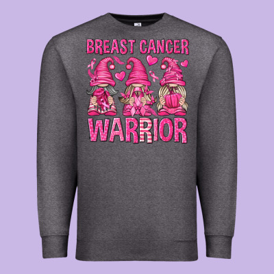 Breast Cancer Warrior Gnomes Premium Sweatshirt Designed By Texasbilliewilder