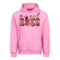 Fuchsia Pink girl boss afro black woman Urban Hoodie - NancyCooperArtShop