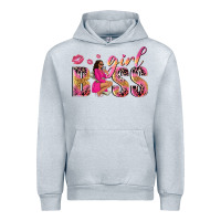 Heather Grey girl boss afro black woman Urban Hoodie - NancyCooperArtShop