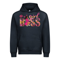 Navy girl boss afro black woman Urban Hoodie - NancyCooperArtShop