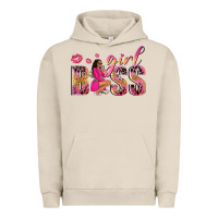 Pigment French Oak girl boss afro black woman Urban Hoodie - NancyCooperArtShop
